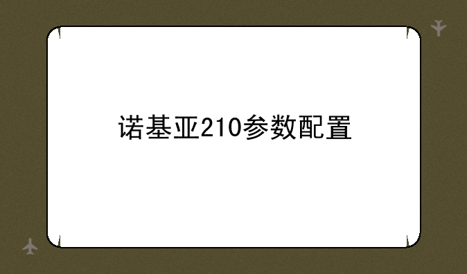 诺基亚210参数配置
