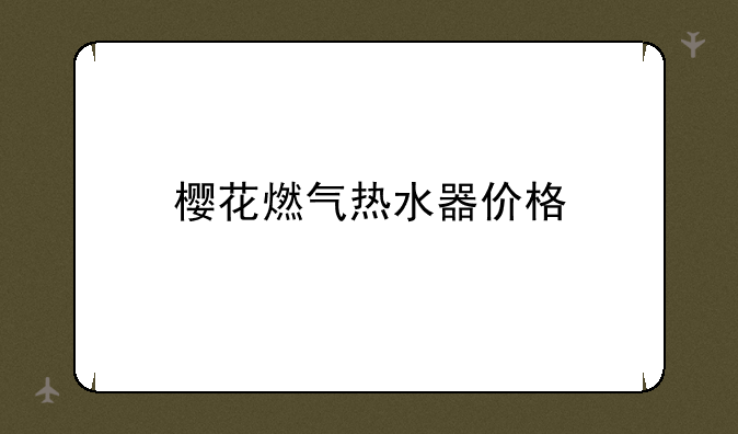 樱花燃气热水器价格
