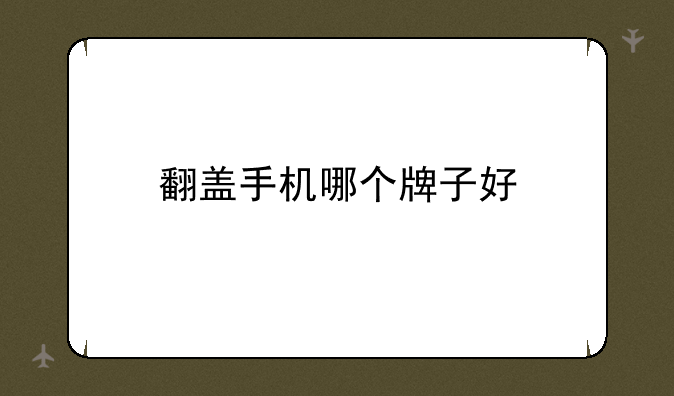 翻盖手机哪个牌子好