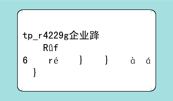 tp_r4229g企业路由器。主交换机h3c_smb_s1848g_cn