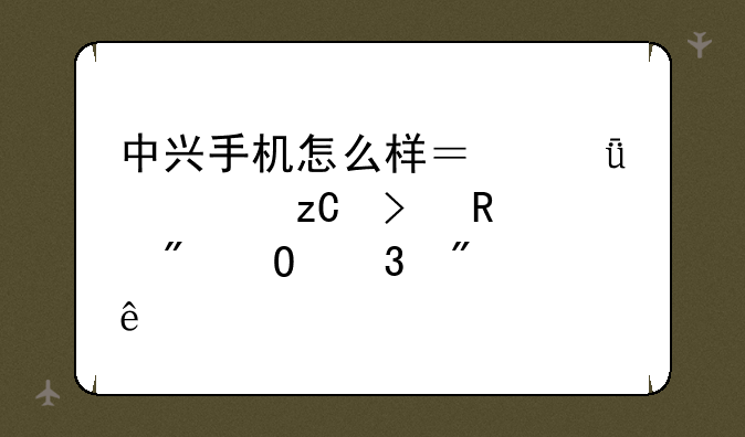 中兴手机怎么样？深度解析及用户体验分享