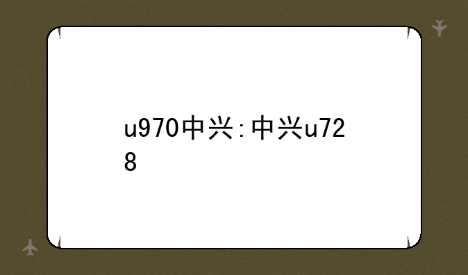 u970中兴:中兴u728