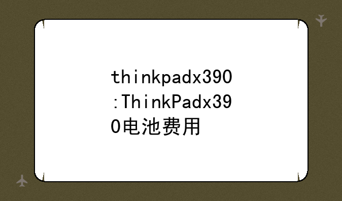 thinkpadx390:ThinkPadx390电池费用