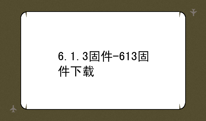 6.1.3固件-613固件下载