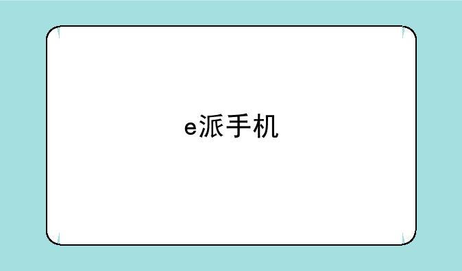 e派手机