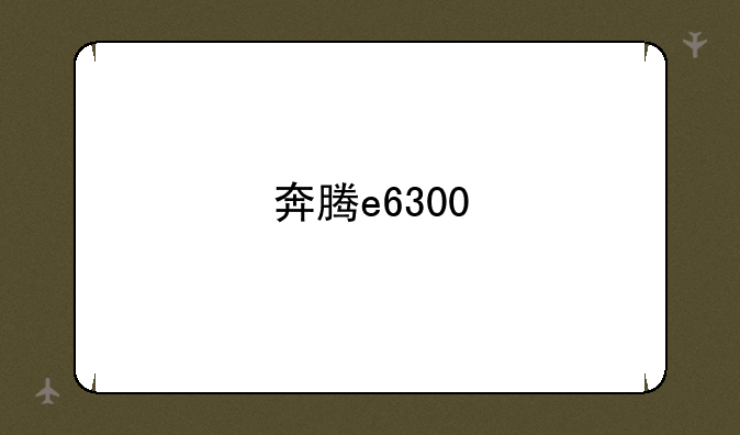 奔腾e6300